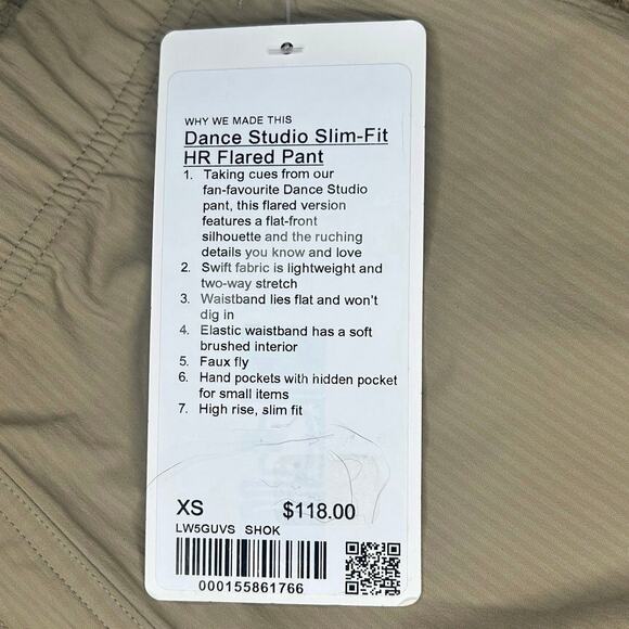 NWT Lululemon Dance Studio Slim-Fit High-Rise Flared Pant in Sheer Oak Size XS - Picture 9 of 11